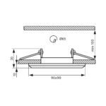 Σποτ χωνευτο λευκο γυαλη SL401 GU10 230V 4029 - Image 2