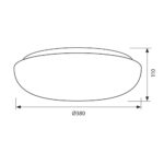 Πλαφωνιερα οροφης LED 28W NUVOLA 4000K IP20 3692