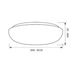 Πλαφωνιερα οροφης φ33 LED 18W NUVOLA 4000K IP20 3690 - Image 3