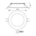 Σποτακι χωνευτο LED 5W 4000K 480L MONI 3952 - Image 2