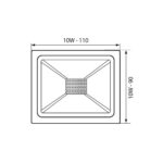 Προβολέαs LED 10W TREND 6400K IP65  Μαυρο - Image 2