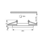 Σπότ χωνευτό μαύρο γυαλί SL400 GU10 230V 3870 - Image 2