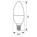 Λαμπτηρας κερι 8W E14 230V 3000K 806L 4456 - Image 2