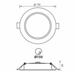 Φωτιστικο χωνευτο PANEL 18W CCT 1520L 4756 VERA - Image 2