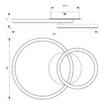 Φωτιστικό Οροφής ZION LED 18W 4000K 1200L 230V ΑΛΟΥΜΙΝΙΟ 5040 - Image 2