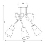 ΦΩΤΙΣΤΙΚΟ ΟΡΟΦΗΣ SP788-3E14 230V DANTE 5051 - Image 2