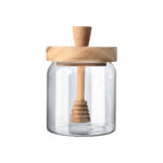 ΔΟΧΕΙΟ ΜΕΛΙΟΥ ALLURE ΓΥΑΛΙΝΟ 450ml 9x9x13.5cm ΜΕ ΚΟΥΤΑΛΙ ΜΕΛΙΟΥ  01-17453