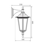 ΦΑΝΑΡΙ ΕΠΙΤΟΙΧΙΟ ΚΑΤΩ ΜΠΡΟΝΖΕ Ε27 IP44 MARIBOR 4186 - Image 2
