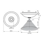 ΠΛΑΦΩΝΙΕΡΑ ΟΡΟΦΗΣ ΜΕ ΑΝΙΧΝΕΥΤΗ LED 12W 230V 4000K LEDA 3637 - Image 2