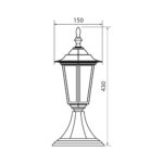 ΦΑΝΑΡΙ ΜΕ ΚΟΛΩΝΑΚΙ 43ΕΚ ΜΑΥΡΟ E27 230V IP44 MARIBOR 4191 - Image 2