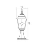 ΦΑΝΑΡΙ ΑΛΟΥΜΙΝΙΟΥ ΚΑΘΙΣΤΟ E27 230V IP44 MURANO 4230 - Image 2