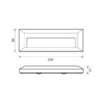 ΑΠΛΙΚΑ ΕΞΩΤΕΡΙΚΟΥ ΧΩΡΟΥ LED 3.5W 4000K 230V IP65 RINO 3666 - Image 2