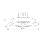 ΦΩΤΙΣΤΙΚΟ ΧΩΝΕΥΤΟ ΤΡΥΠΑ Φ12 ΜΕ ΑΝΙΧΝΕΥΤΗ LED 11W 230V DION 4545 - Image 2