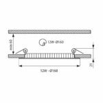 ΣΠΟΤ ΧΩΝΕΥΤΟ ΜΑΥΡΟ ΤΡΥΠΑ 16.5Μ LED PANEL 12W IP20 ESTE  4735 - Image 3