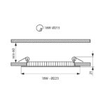 ΣΠΟΤ ΧΩΝΕΥΤΟ ΜΑΥΡΟ ΤΡΥΠΑ 210Μ LED PANEL 4000K 18W IP20 ESTE 4736 - Image 4