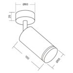 ΣΠΟΤ ΕΠΙΤΟΙΧΙΟ ΜΑΥΡΟ GU10 230V SP717 KING 4573 - Image 2