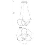 ΦΩΤΙΣΤΙΚΟ ΚΡΕΜΑΣΤΟ LED CCT 43W 2681L 230V IP20 4613 - Image 3