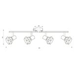 ΣΠΟΤ ΡΑΓΑ ΜΑΥΡΟ SP776 4-E14 230V IP20 ANEKE 5025 - Image 3