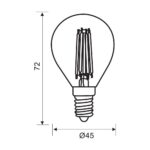 ΛΑΜΠΤΗΡΑΣ ΣΦΑΙΡΙΚΟΣ LED E14 7W 3000K 960L FLICK PREMIUM 4967 - Image 2