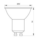 ΛΑΜΠΤΗΡΑΣ ΜΑΥΡΟΣ GU10 7W 38* 6400K 560L 230V NERO 5063 - Image 2