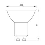 ΛΑΜΠΤΗΡΑΣ GU10 7W 120* 3000K 560L 230V DIM VOLUX 5064 - Image 2