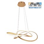 ΦΩΤΙΣΤΙΚΟ ΚΡΕΜΑΣΤΟ ΧΡΥΣΟ LED 60W CCT 3653L 230V IP20 MAREA 5174