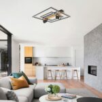 ΠΛΑΦΩΝΙΕΡΑ ΟΡΟΦΗΣ+2ΣΠΟΤ ΜΑΥΡΗ+ΞΥΛΟ LED 36W 2935L CCT 230V IP20 500X500 - Image 2