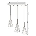 ΦΩΤΙΣΤΙΚΟ ΚΡΕΜΑΣΤΟ ΜΠΑΡΑ 3ΧΕ27 ΜΑΥΡΟ SSP757-3 230V IP20 5006 - Image 3