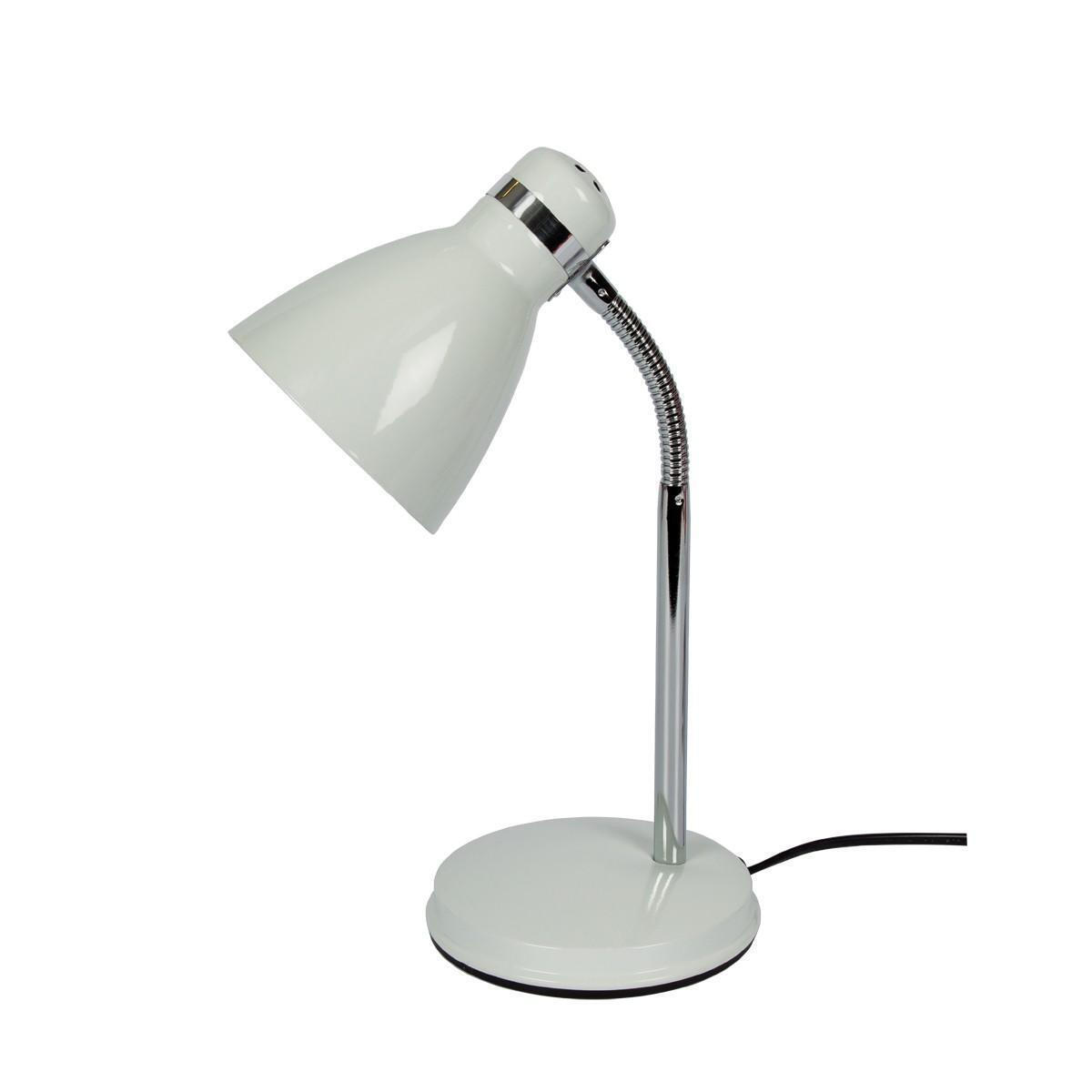 Πορτατίφ γραφείου 1*Ε27 αλουμινίου με εύκαμπτο βραχίωνα Λευκό HD2011 - Image 1