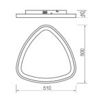 Πλαφονιέρα Οροφής ANDROMEDA LED 72W CCT 3150LM 230V DIM 510Χ500mm ΛΕΥΚΟ 5249 - Image 2