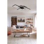 ΦΩΤΙΣΤΙΚΟ ΟΡΟΦΗΣ ΜΑΥΡΟ LED 58W 3CCT DIM 5300LM 90X50 1734-3/90 - Image 2