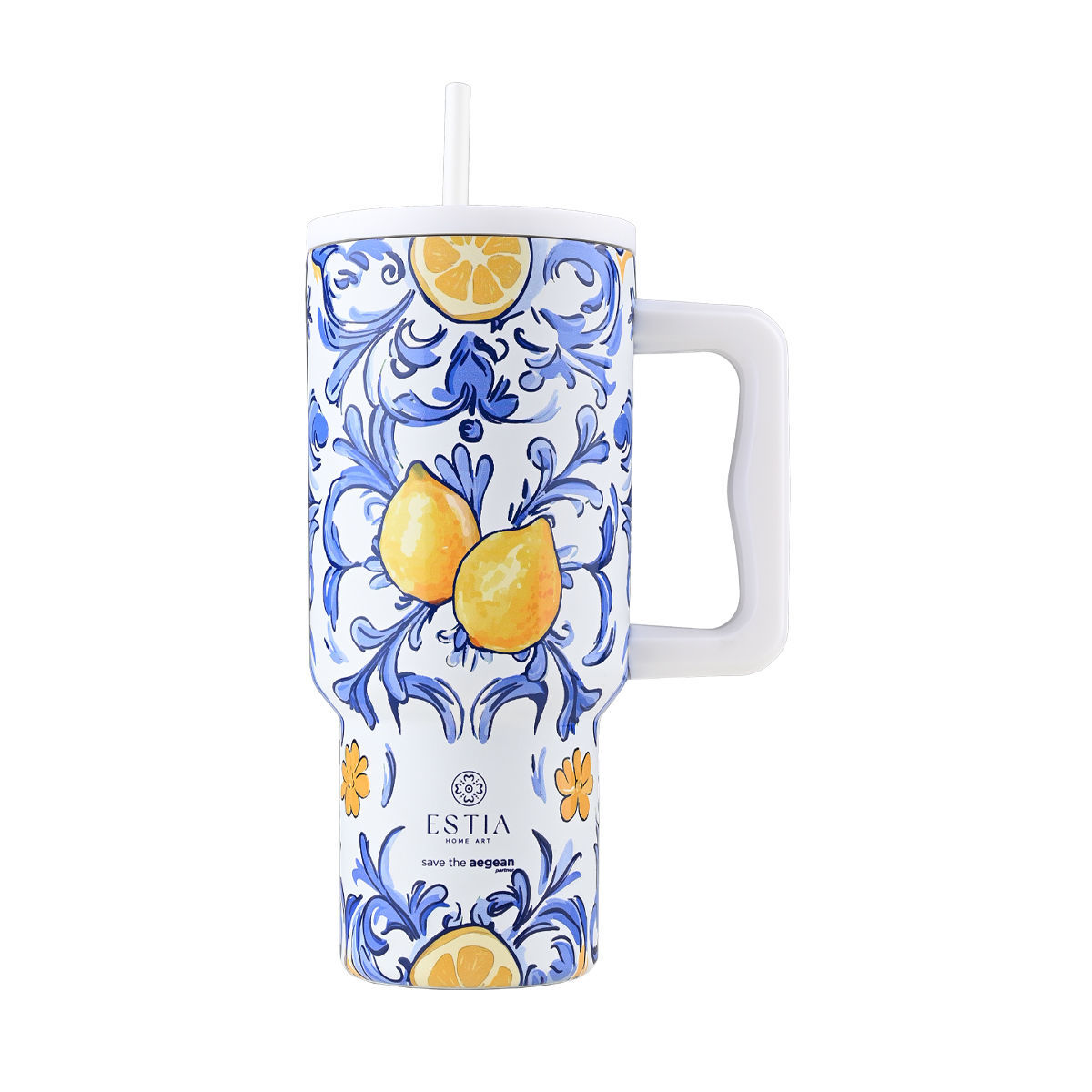 0015111_-straw-tumbler-xl-save-the-aegean-900ml-amalfi-coast ΘΕΡΜΟΣ STRAW TUMBLER XL SAVE THE AEGEAN 900ml AMALFI COAST 01-34832 - Image 1