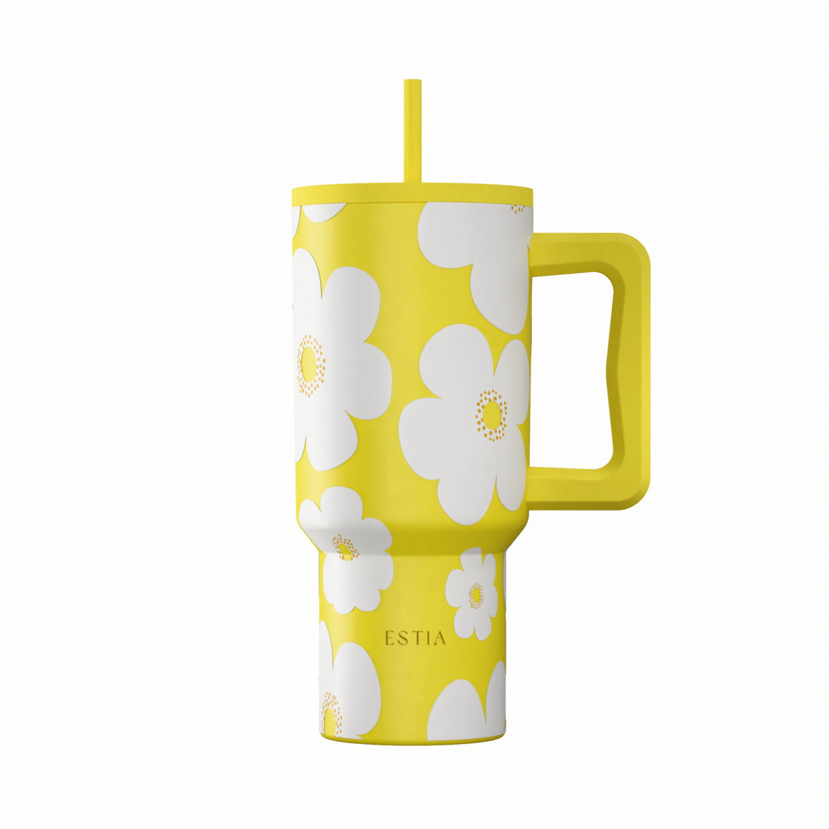 0017303_-straw-tumbler-xl-save-the-aegean-900ml-yellow-daisy ΘΕΡΜΟΣ STRAW TUMBLER XL SAVE THE AEGEAN 900ml YELLOW DAISY 01-41625 - Image 1